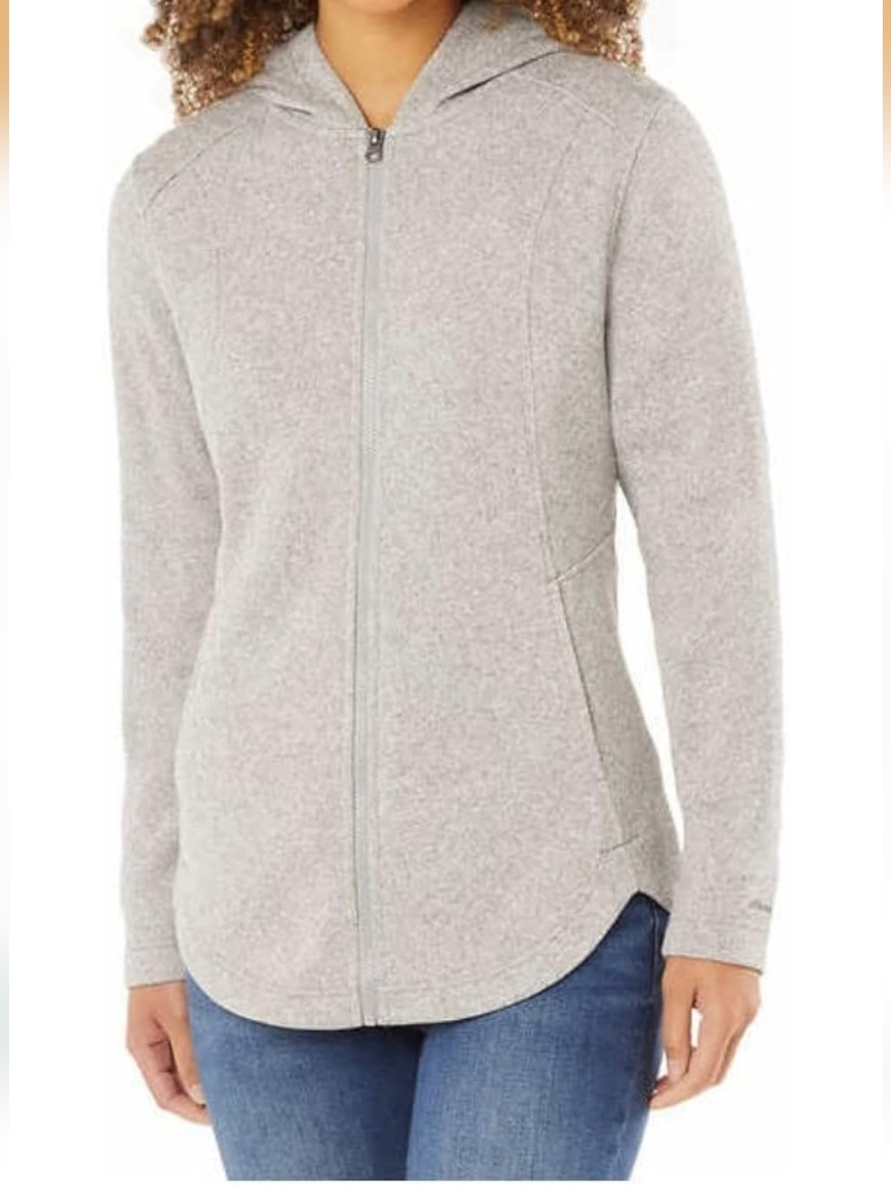 Eddie Bauer Womens Radiator Fleece 2.0 Full Zip Jacket Hoodie Gray XXL